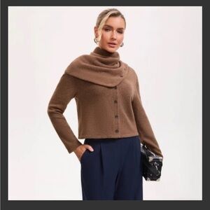 Womens A New Day Scarf Detail Cardigan